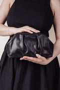 Bori eredeti bőr kézitáska - fekete